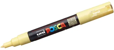 Zdjęcie produktu dla POSCA PC-1MC, Żółty, Wielobarwny, Straw yellow, 1 kol., Ekstra cienki, Atrament na bazie wody
