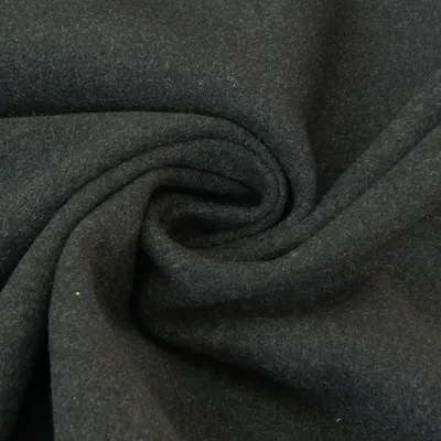 Produktbild von Mantelstoff Meterware Softcoat uni dunkelgrau meliert
