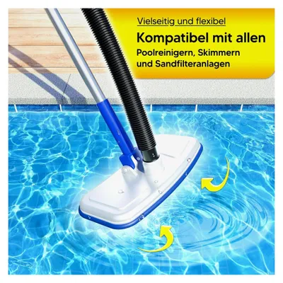 Produktbild von Poolschlauch | Schwimmbadschlauch mit 2 Schellen | Saugschlauch | Solarschlauch | Pumpenschlauch mit Muffen | Schwarz, Ø 32 mm | 15 m