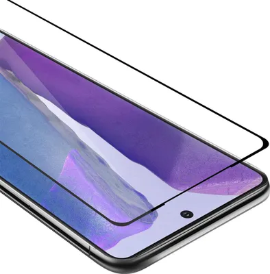 Produktbild von Cadorabo Panzerfolie für Samsung Galaxy NOTE 20 Schutzfolie in Schwarz Vollbild Folie Tempered Display Schutzglas