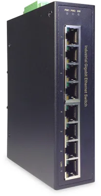 Produktbild von DIGITUS Switch Ind. 8-Port  Gigabit         Unmanaged schwar