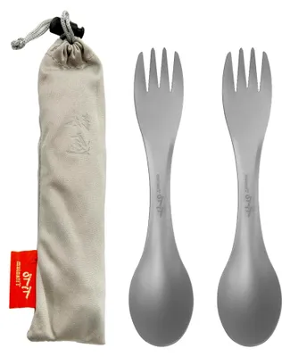 Produktbild von 2-in-1 Spork, leichtes Besteck für Outdoor-Aktivitäten, 2 Stück