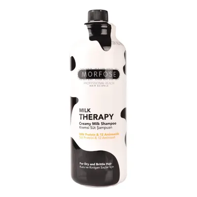 Produktbild von MORFOSE Professional Reach Milk Therapy Creamy Milk Shampoo stellt geschädigtes Haar wieder her 1000ml