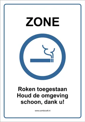 Produktbild von CombiCraft Schild 'Rook zone' - 21x30cm