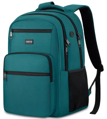 Obrázok produktu pre Batoh pre pánov, školský batoh pre tínedžerov, kapacita 15,6 palcový notebook, vodoodolný, zelený