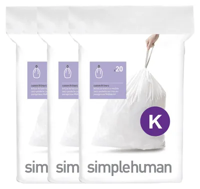 Obrázek produktu pro simplehuman vložky do odpadkových košů 60 kusů KÓD K 35-45 litrů CW0260