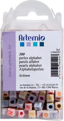 Zdjęcie produktu dla 300 koralików alfabetycznych 6 mm