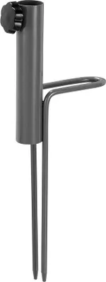 Image de Ancrage de base avec poignée pour parasol épaisseur de tige 17-23 mm - camping plage acier pied de parasol gris