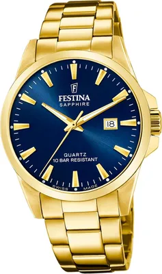 Produktbild von Festina Swiss Herren Edelstahl Armbanduhr gold D2UF20044/3