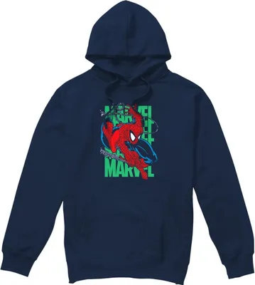 Produktbild von Spider-Man - "Wall Crawling" Kapuzenpullover für Herren TV4709 (XL) (Marineblau)