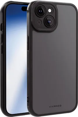 Produktbild von ViVanco™63891, Cover, Apple, iPhone 15, 15,5 cm (6.1"), Schwarz, Transparent