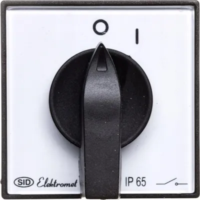 Produktbild von Elektromet | Drehschalter 921252 – 12A – IP65 – Robust – Für Schalttafeln – Ohne Gehäuse