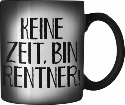 Produktbild von Trendation - Rentner Farbwechsel Zauber-Tasse Geschenk Ruhestand Frau Mann Renteneintritt Geschenke für Männer Frauen Lustig Rentnerin Pensionierung Kollegin (Schwarz)
