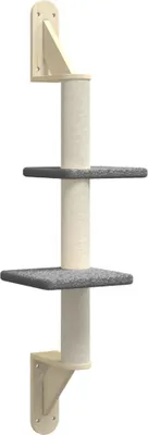 Zdjęcie produktu dla vidaXL Drapak z mocowaniem do ściany Ciemnoszary 108 cm