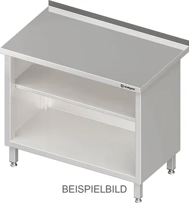 Immagine prodotto di Armadio da lavoro aperto, con base e ripiano intermedio, 1400x700x850 mm, senza supporto, saldato