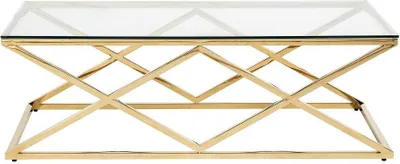 Produktbild von CHARLOTTE bank von Pascal Morabito - gehärtetes glas und stahl - farbe gold