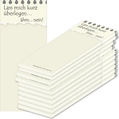 Produktbild von PRICARO Notizblock "Spruch 04", magnetisch, 62x148 mm, 10 Stück