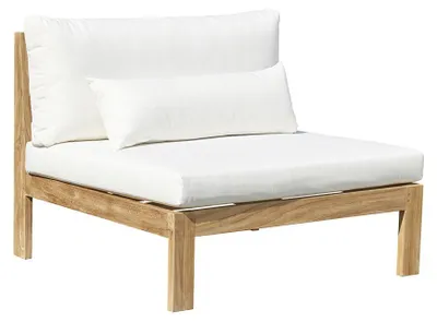 Produktbild von Gartensessel Weiß Teakholz massiv Outdoor