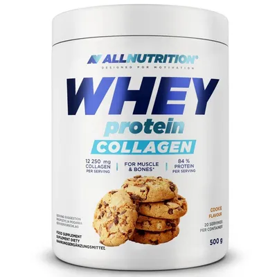 Produktbild von ALLNUTRITION Whey Protein Collagen 500g Keks Molkenprotein Kollagen Eiweiß Muskelaufbau