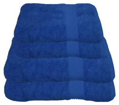Immagine prodotto di Set di asciugamani Julie Julsen, colore blu reale, composto da: 4 pezzi, 2 asciugamani da bagno e 2 asciugamani