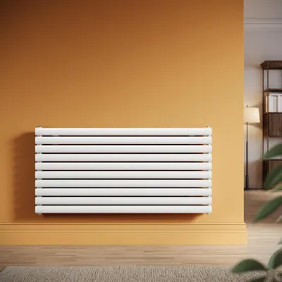 Produktbild von SONNI Vertikal Heizkörper Design Paneelheizkörper Doppellagig Weiß 1200×593mm Warmwasserheizung ohne Heizstab