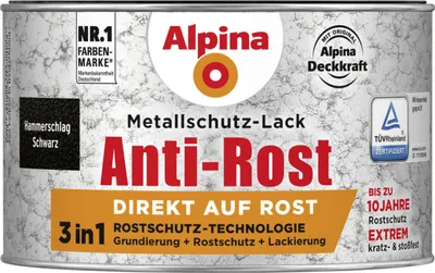 Produktbild von Alpina Metallschutz-Lack Hammerschlag 300 ml schwarz