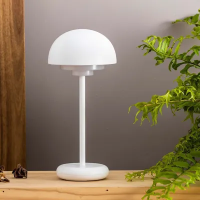 Produktbild von Tragbare weiße LARI Außenlampe IP44, 3000K, 13,5 cm breit, 30 cm hoch