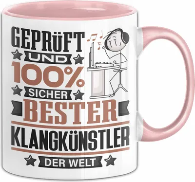 Produktbild von Klangkünstler Geschenk Lustiger Spruch für Klangkünstler Geschenkidee Bester Klangkünstler Der Welt (Rosa)