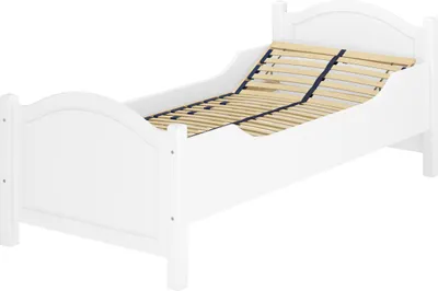 Produktbild von Seniorenbett extra hoch weiß 90x200 Holzbett Einzelbett Zubehör wählbar V-60.40-09WFederholzrahmen inkl.
