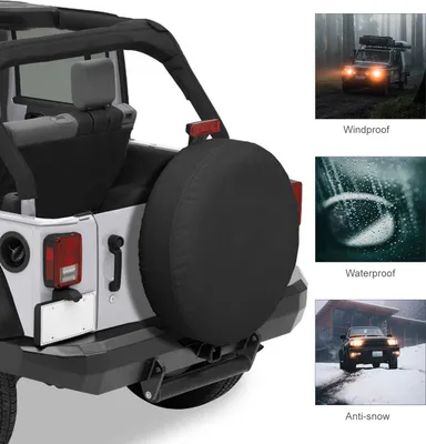 Produktbild von 32 x 12 Zoll Reserveradabdeckung Oxford-Stoff Autoreifenabdeckungen Wasserdichter staubdichter Schutz SUV-Fahrzeug für Autoradzubehör
