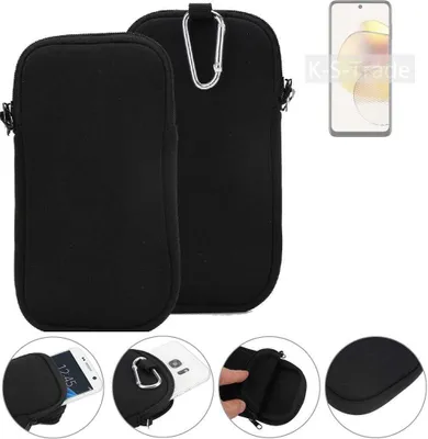 Produktbild von K-S-Trade Neopren-Hülle Handyhülle kompatibel mit Motorola Moto G73 5G Schutzhülle Neoprenhülle Sleeve Schutz-Hülle Gürtel Tasche Case Holster