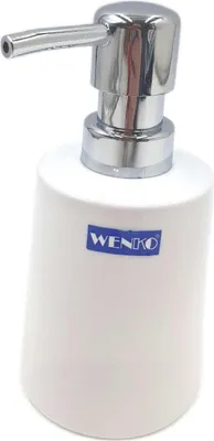 Produktbild von Wenko Seifenspender Badaccessoires Bamboo Keramik Flüssigseifen Spender elegant nachhaltig