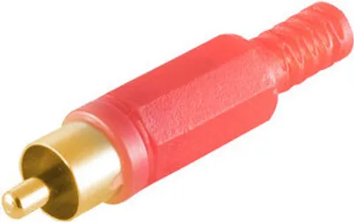 Immagine prodotto di Spina RCA, rossa, contatti placcati in oro