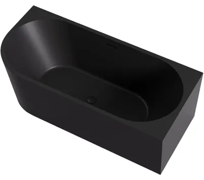 Produktbild von CERANO Bianco Freistehende Acryl-Badewanne rechts 170 x 79 cm schwarz matt