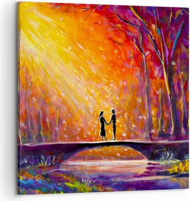 Produktbild von Bild auf Leinwand - Leinwandbild - Wald Baum Natur - 60x60cm - Wand Bild - Wanddeko - Wandbilder - Leinwanddruck - Bilder - Kunstdruck - Wanddekoration - Leinwand bilder - Wandkunst - AC60x60-3965