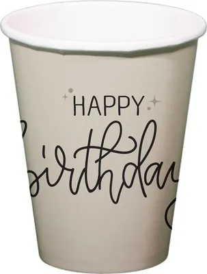 Zdjęcie produktu dla 8 Pappbecher - Happy Birthday - ok. 250 ml