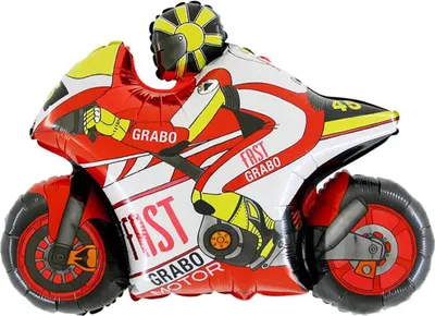 Produktbild von Shape Folienballon "Motorrad Rot" | 74 cm