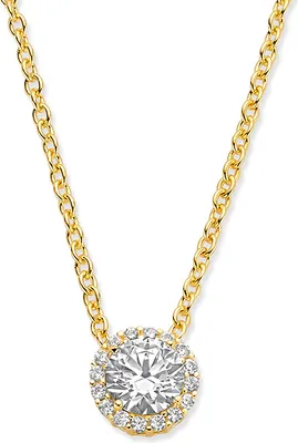 Produktbild von New Bling - 9NB-1535 - zilveren ketting - zirkonia - 925 sterling silver - gold plated - 40+5cm
