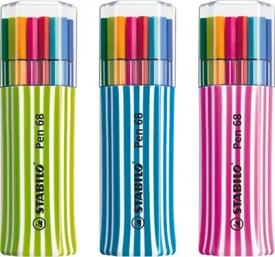 Produktbild von STABILO Premium-Filzstift -  Pen 68 - 20er Twin-Pack - 20 verschiedene Farben