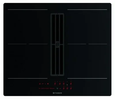 Image de Table de cuisson induction aspirante 60cm 4 feux 7400w noir - Faber - 5372700 - galileo slim