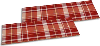 Produktbild von GO-DE Textil, Bankauflage 2-Sitzer, 2er-Set, Farbe: rot, Maße ca.: 116 cm x 43 cm x 5 cm