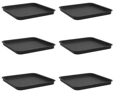 Produktbild von Quadratisches Blumentablett 6 pcs Schwarz 32 x 32 x 2,5 cm