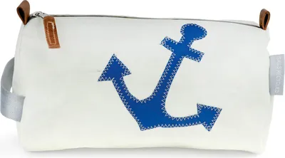 Produktbild von Kosmetiktasche Kulturbeutel Tonne Weiss Anker Blau