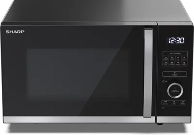 Produktbild von SHARP YC-QS254AE-B Mikrowelle, 900W Mikrowellenleistung , 10 Leistungsstufen, schwarz