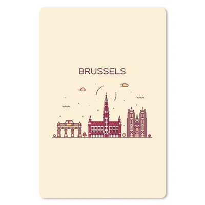 Produktbild von MuchoWow® Mauspad Mousepad Brüssel - Belgien - Skyline 40x60 cm - Mousepads - Maus Mat - Pad - Mausunterlage - Schreibtisch Accesoire