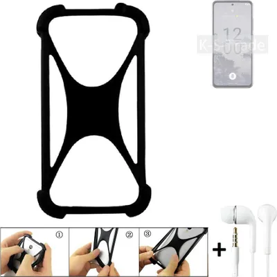 Produktbild von K-S-Trade Handy-Hülle + headphones kompatibel mit Nokia X30 5G Schutz-Hülle Bumper Silikon Cover Case Silikoncase Silikonbumper TPU Softcase