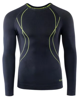 Produktbild von Hi-Tec - "Ikar" T-Shirt für Herren, Thermoaktiv, Langärmlig PP14413 (L) (Dunkles Marineblau)