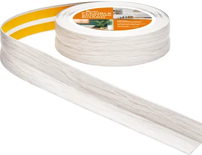 Produktbild von QUEST Weichsockelleiste Selbstklebend 25x15mm, 5m, Knickleiste, Abschlussleiste für Küche, Badezimmer, Dekorativ, UV-beständig, birke