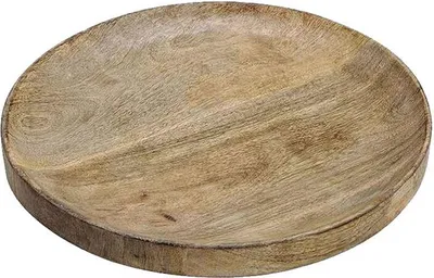 Produktbild von Dekoschale Deko Teller Rund aus Mango-Holz, ca. Ø 30 x 4 cm