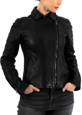 Immagine prodotto di Rokker Bonny, giacca in pelle da moto da donna, nero, M